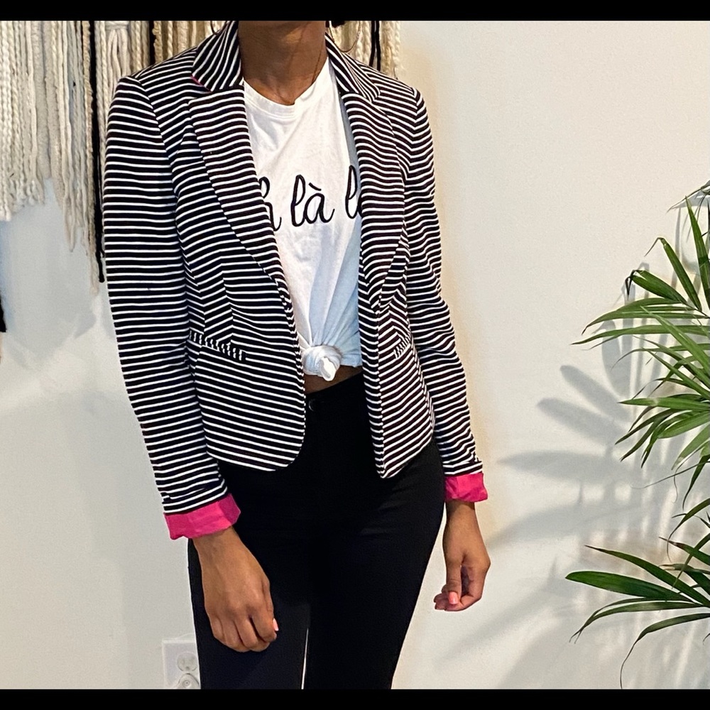 INC striped blazer